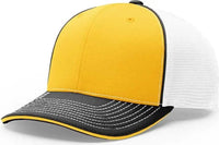 Richardson 172 Fitted Pulse Sportmesh with R-Flex Caps - Gold White Black Tri - Gold white / XS-SM