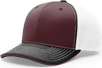 Richardson 172 Fitted Pulse Sportmesh with R-Flex Caps - Maroon White Black Tri - Maroon White / XS-SM
