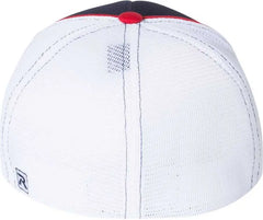 Richardson 172 Fitted Pulse Sportmesh with R-Flex Caps - Navy White Red Tri