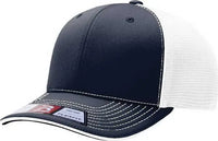 Richardson 172 Fitted Pulse Sportmesh with R-Flex Caps - Navy White Split - Navy White / XS-SM