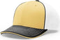 Richardson 172 Fitted Pulse Sportmesh with R-Flex Caps - Vegas Gold White Black Tri - Vegas Gold White / XS-SM