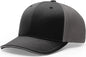 Richardson 172 Pulse Sportmesh R-Flex Cap - Black Charcoal - Black Dark Gray / LG-XL