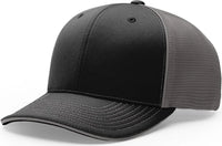 Richardson 172 Pulse Sportmesh R-Flex Cap - Black Charcoal - Black Dark Gray / LG-XL