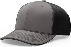 Richardson 172 Pulse Sportmesh R-Flex Cap - Charcoal Black - Dark Gray Black / LG-XL