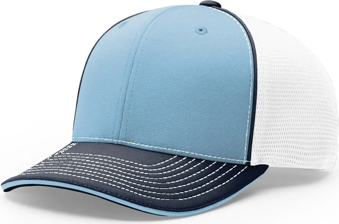 Richardson 172 Pulse Sportmesh R-Flex Cap - Columbia Blue White Navy - Columbia Blue White / LG-XL