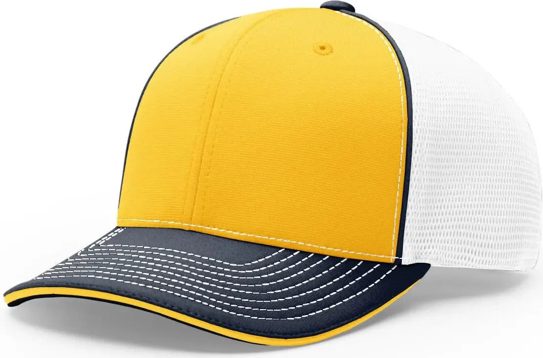 Richardson 172 Pulse Sportmesh R-Flex Cap - Gold White Navy - Gold White / LG-XL