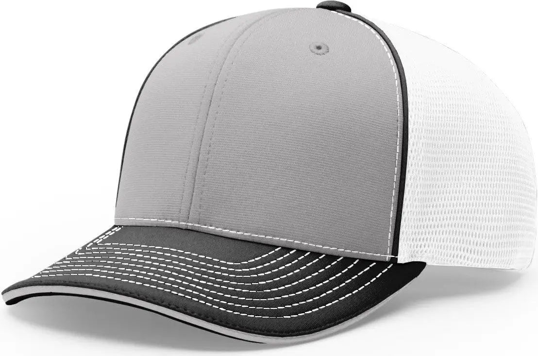 Richardson 172 Pulse Sportmesh R-Flex Cap - Gray White Black - Gray White Black / LG-XL