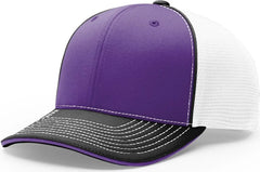 Richardson 172 Pulse Sportmesh R-Flex Cap - Purple White Black - Purple White / LG-XL