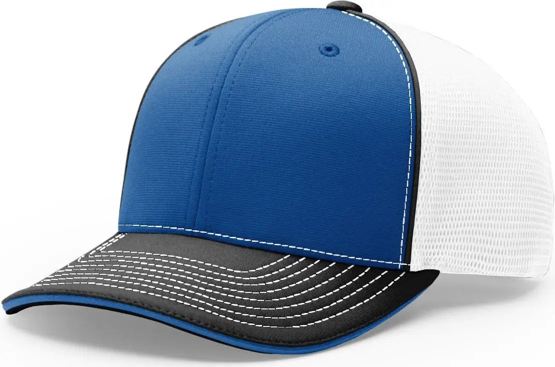Richardson 172 Pulse Sportmesh R-Flex Cap - Royal White Black - Royal White Black / LG-XL