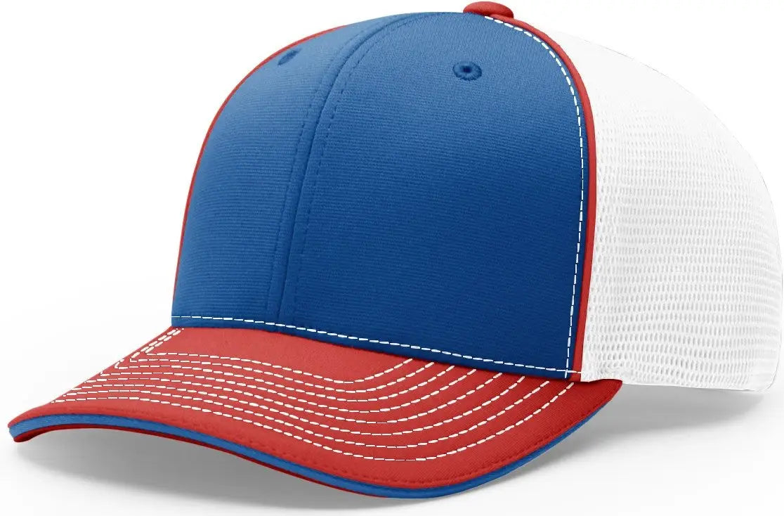 Richardson 172 Pulse Sportmesh R-Flex Cap - Royal White Red - Royal White Red / LG-XL
