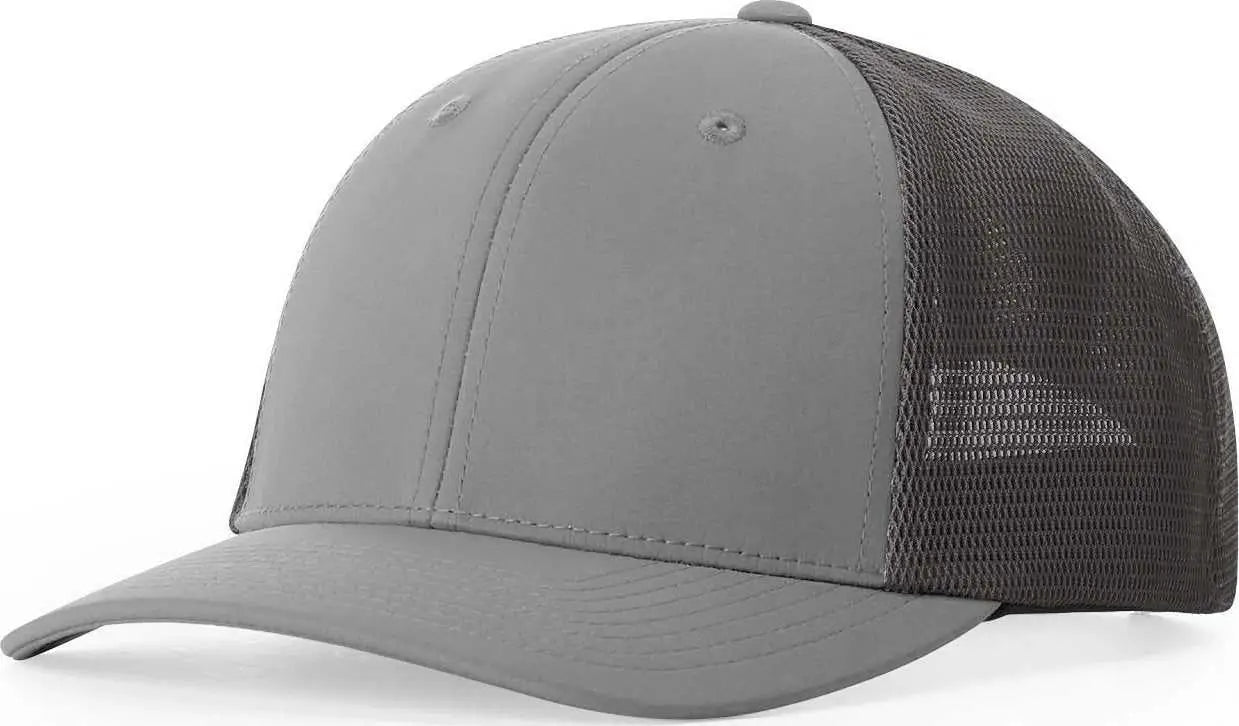 Richardson 173 Hood River Performance Trucker Caps - Cement Gray Dark Charcoal - Gray Dark Gray / OSFM