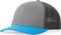 Richardson 173 Hood River Performance Trucker Caps - Cement Gray Dark Charcoal Pool Blue - Gray Blue / OSFM