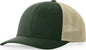 Richardson 173 Hood River Performance Trucker Caps - Deep Spruce Light Khaki - Forest Khaki / OSFM