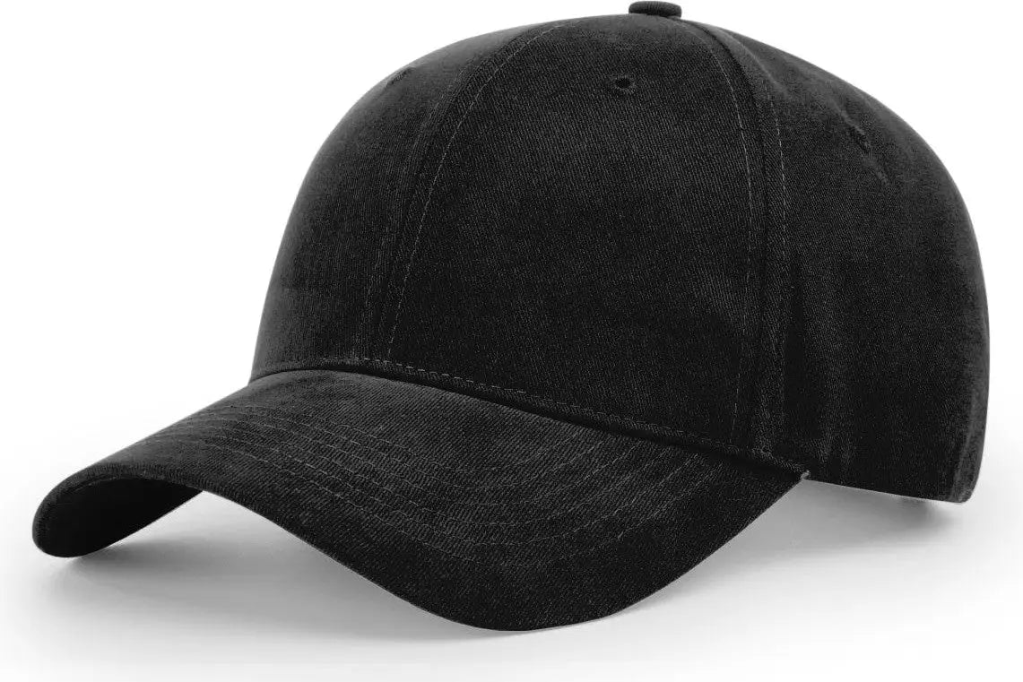 Richardson 203 Brushed Chino Cap - Black - Black / OSFM