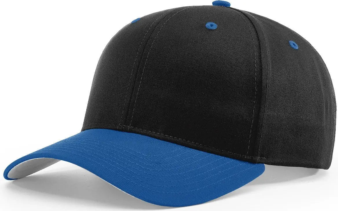 Richardson 212 Pro Twill Snapback Cap - Black Royal - Black Royal / S