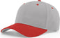 Richardson 212 Pro Twill Snapback Cap - Gray Red - Gray Red / S