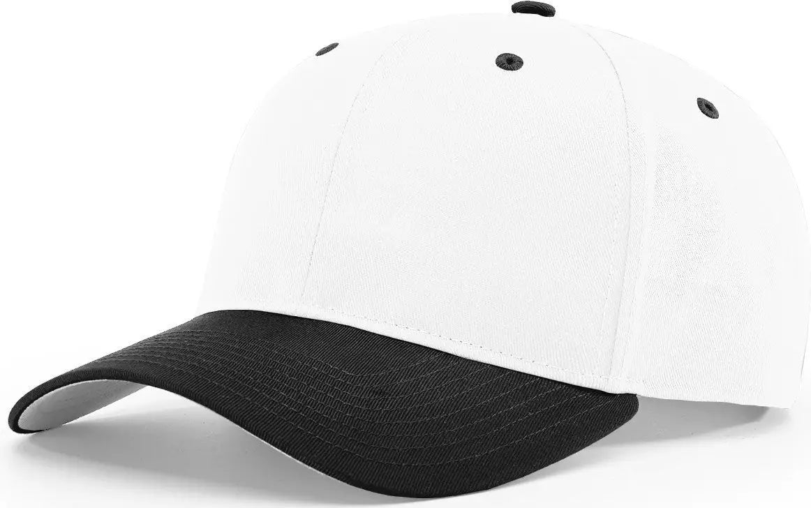 Richardson 212 Pro Twill Snapback Cap - White Black - White Black / S