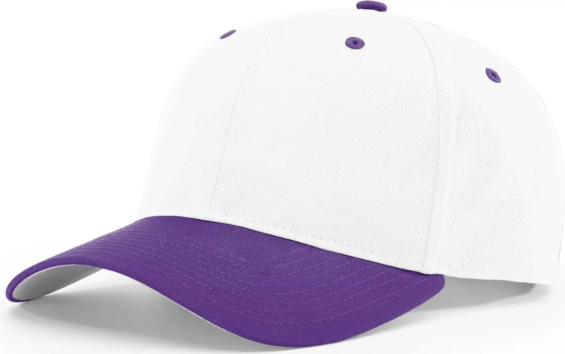 Richardson 212 Pro Twill Snapback Cap - White Purple - White Purple / S