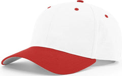 Richardson 212 Pro Twill Snapback Cap - White Red - White Red / S