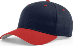 Richardson 212 Pro Twill Snapback Caps - Navy Red - Navy Red / SM