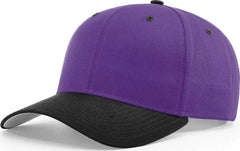 Richardson 212 Pro Twill Snapback Caps - Purple Black - Purple Black / SM