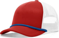 Richardson 213 Low Pro Foamie Trucker Cap - Red White-Royal - Red White-Royal / OSFM
