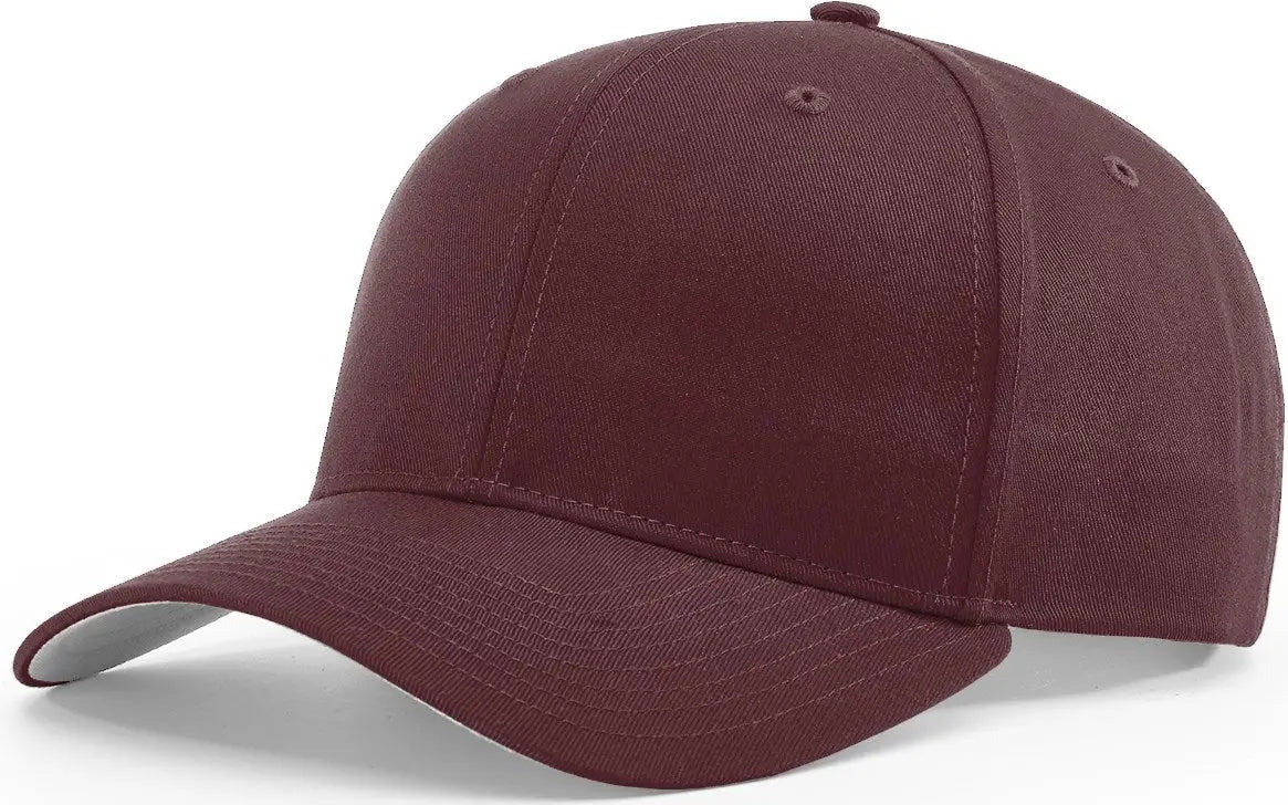 Richardson 214 Pro Twill Hook-and-Loop Cap - Maroon - Maroon / S
