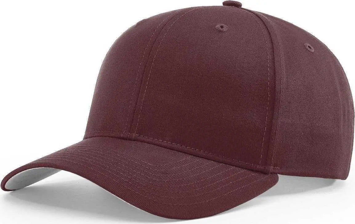 Richardson 214 Pro Twill Hook-And-Loop Caps - Maroon - Maroon / SM
