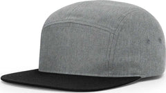 Richardson 217 Macleay Caps Heather Grey Black Gray Black / YOUTH