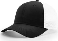 Richardson 222 Lite/Airmesh Trucker Caps Black White Black White / OSFM