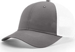 Richardson 222 Lite/Airmesh Trucker Caps Charcoal White Dark Gray White / OSFM