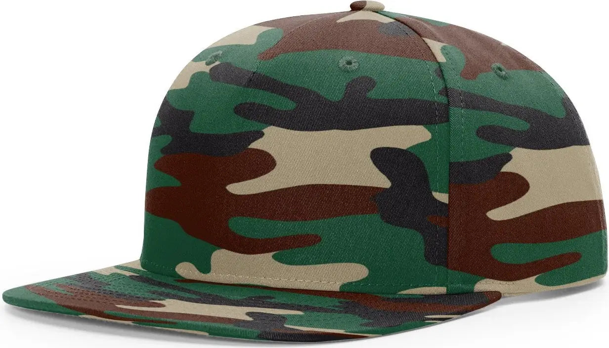 Richardson 255 Pinch Front Structured Snapback Cap - Green Camo - Green Camo / OSFM