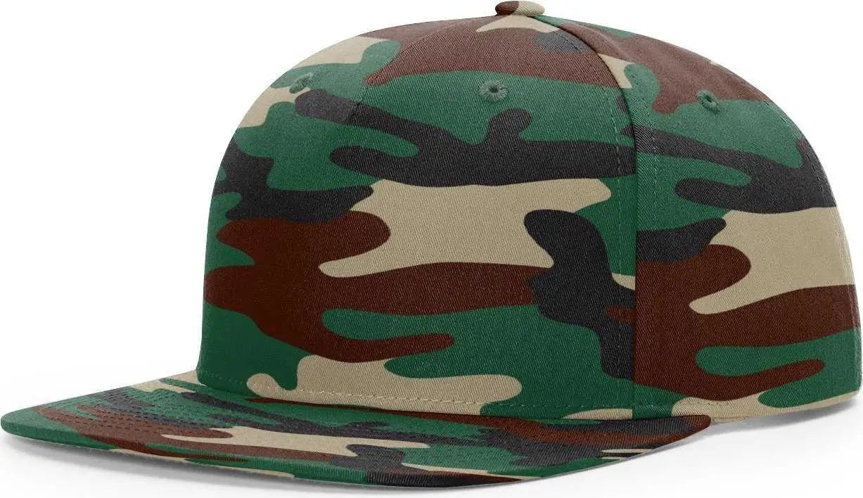 Richardson 255 Pinch Front Structured Snapback Caps Green Camo Green / OSFM