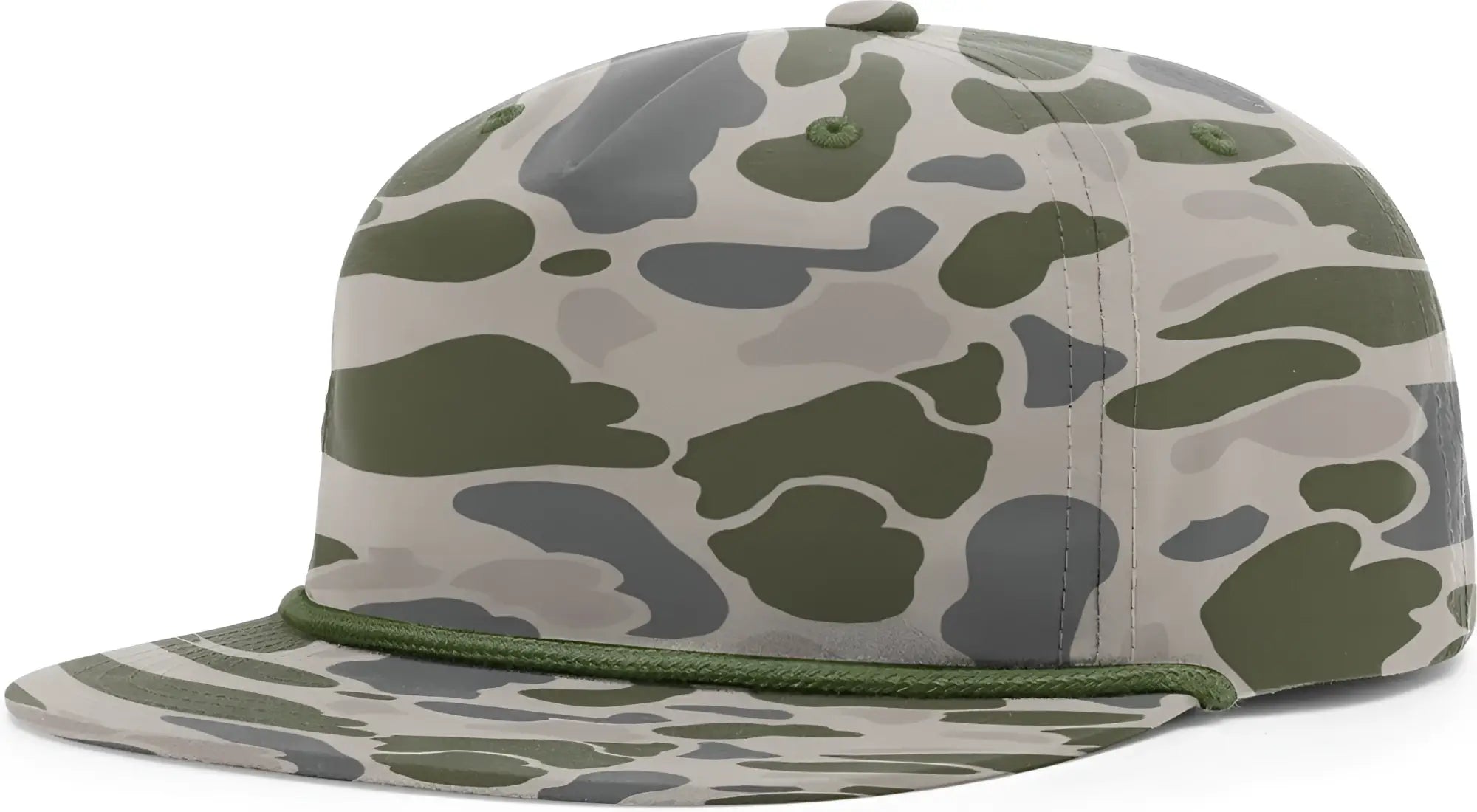 Richardson 256P Printed Umpqua Gramps Cap - Marsh Duck Camo W Olive Rope - Marsh Duck Camo w Olive Rope / OSFM