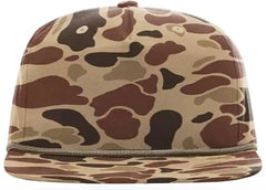 Richardson 256P Umpqua Printed Snapback Caps - Bark Duck Camo Brown Rope - Duck Camo Brown / OSFM