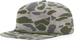Richardson 256P Umpqua Printed Snapback Caps Marsh Duck Camo Army Olive Rope Duck Camo Olive / One Size Fits Most