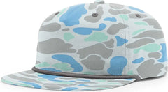 Richardson 256P Umpqua Printed Snapback Caps Saltwater Duck Camo Charcoal Rope Duck Camo Dark Gray / One Size Fits Most