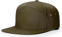 Richardson 257 7 Panel Twill Strapback Cap - Dark Loden - Dark Loden / OSFM