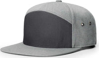 Richardson 257 7 Panel Twill Strapback Caps Charcoal Heather Grey Dark Gray Gray / OSFM