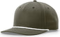 Richardson 258 5 Panel Classic Rope Cap - Dark Olive-White - Dark Olive-White / OSFM