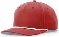 Richardson 258 5 Panel Classic Rope Cap - Red-White - Red-White / OSFM