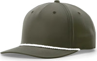 Richardson 258 Braided Performance Caps Dark Olive Green White Olive White / OSFM