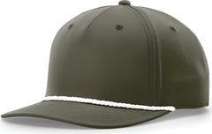 Richardson 258 Braided Performance Caps Dark Olive Green White Olive White / OSFM
