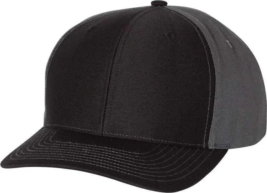 Richardson 312 Twill Back Trucker Caps - Black Charcoal - Black Dark Gray / OSFM