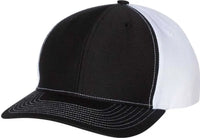 Richardson 312 Twill Back Trucker Caps - Black White - Black White / OSFM