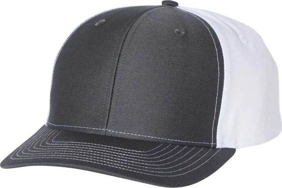Richardson 312 Twill Back Trucker Caps Charcoal White Dark Gray White / OSFM