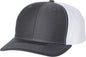 Richardson 312 Twill Back Trucker Caps Charcoal White Dark Gray White / OSFM