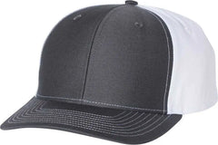 Richardson 312 Twill Back Trucker Caps Charcoal White Dark Gray White / OSFM