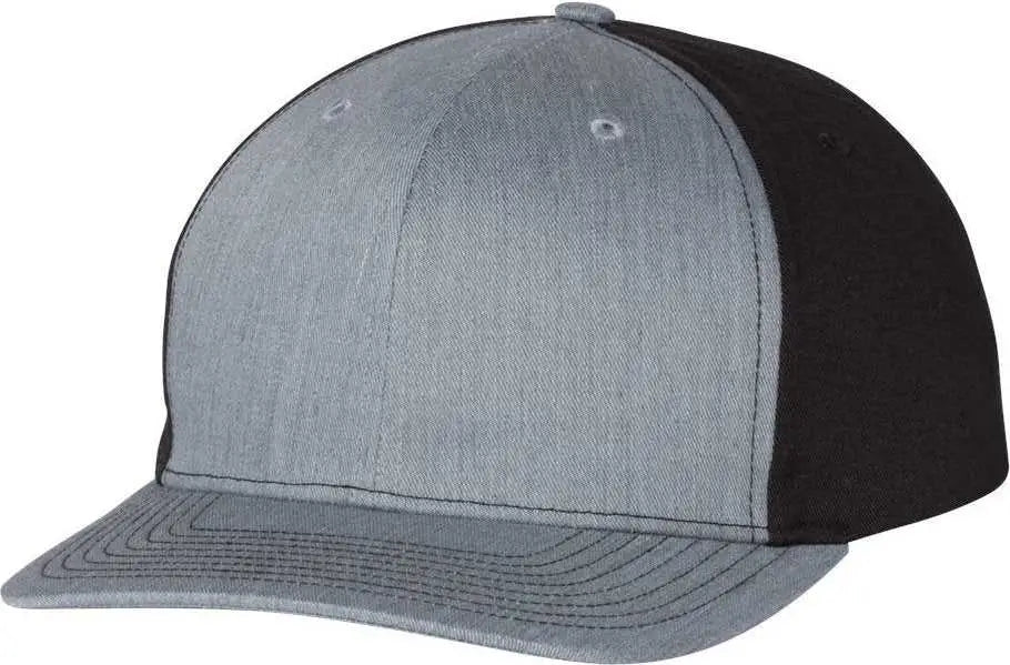 Richardson 312 Twill Back Trucker Caps - Heather Gray Black - Gray Black / OSFM