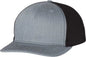 Richardson 312 Twill Back Trucker Caps - Heather Gray Black - Gray Black / OSFM